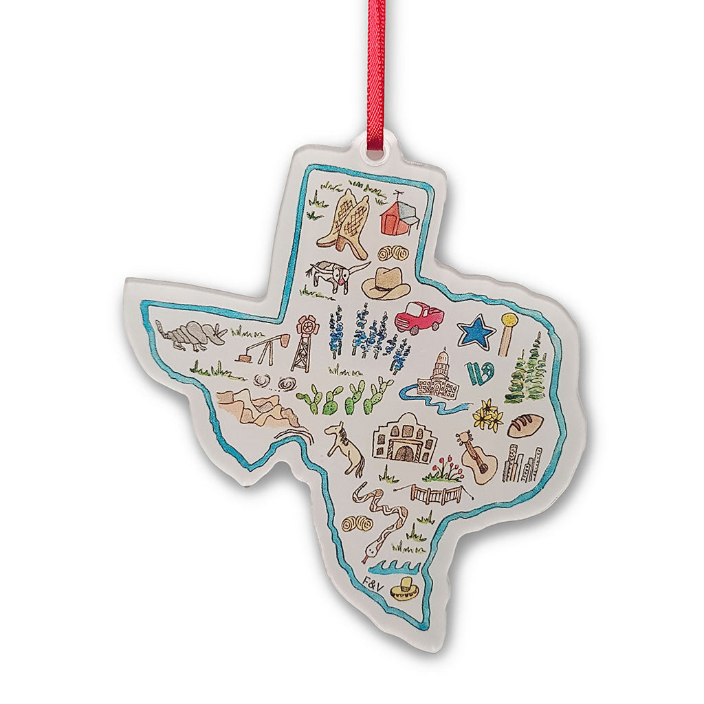 Texas icons ornament