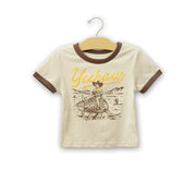 Toddler Yeehaw Armadillo Ringer Tee by River Road Clothing