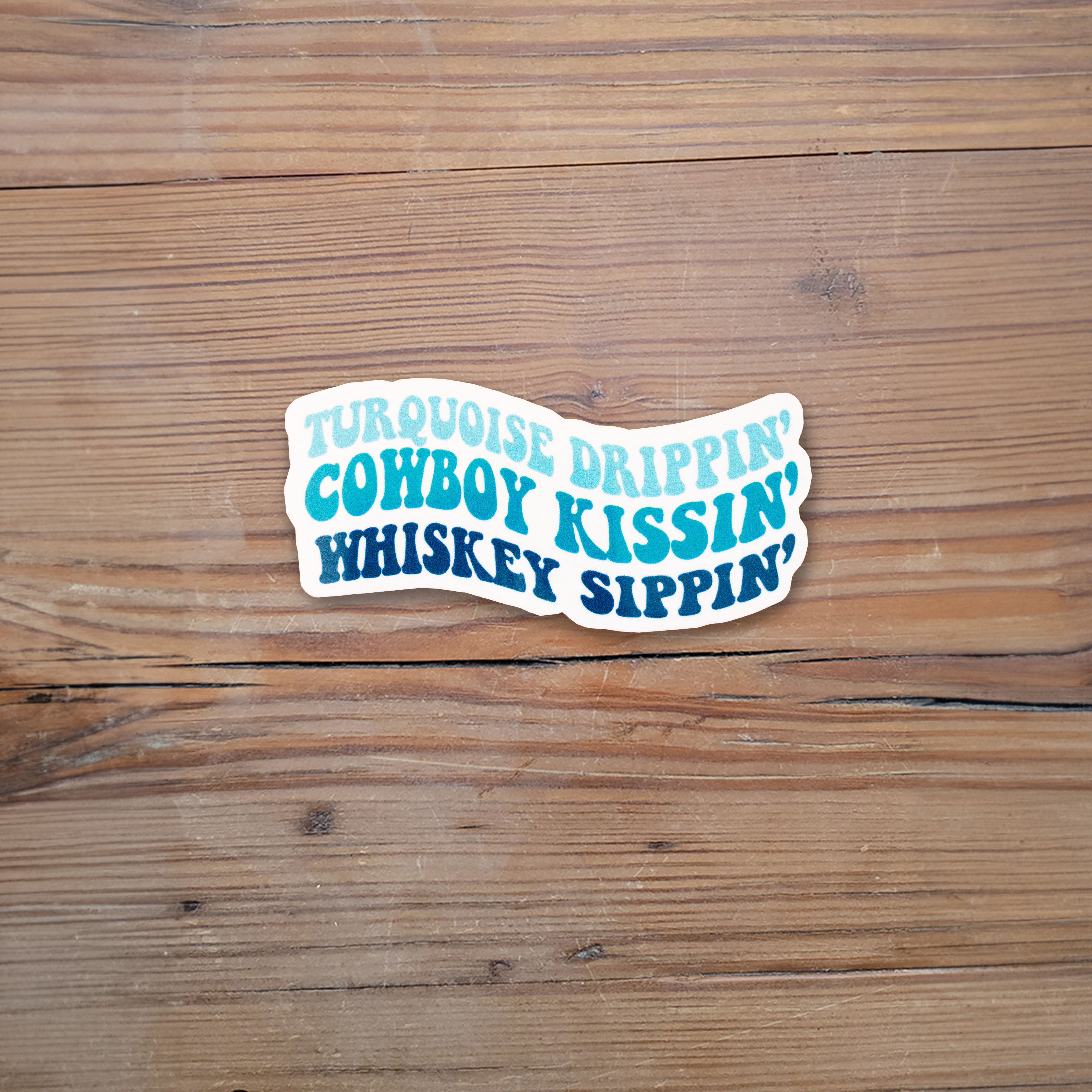 Turquoise Drippin' Sticker