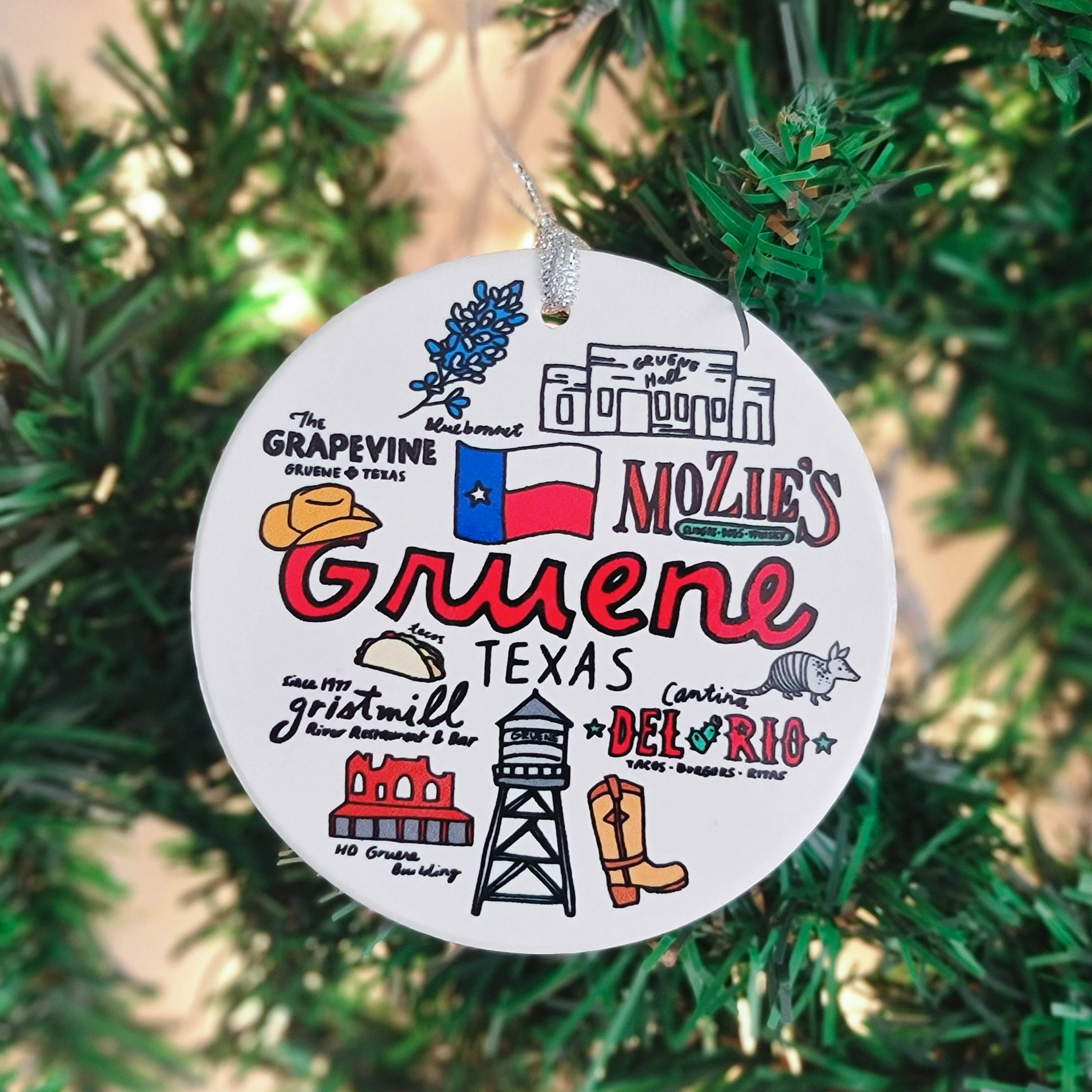 Gruene Texas Wanderer Ceramic Ornament