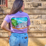 Gruene Hall Watercolor Postcard Comfort Colors Tee