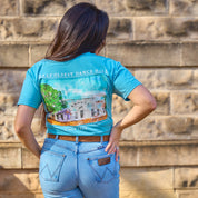 Gruene Hall Watercolor Postcard Comfort Colors Tee
