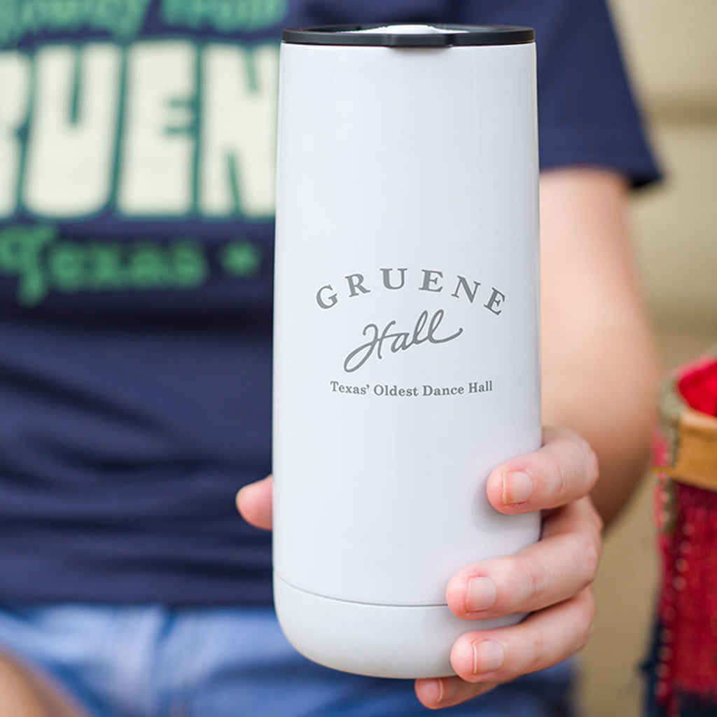 Gruene Hall Logo White 16oz Tumbler