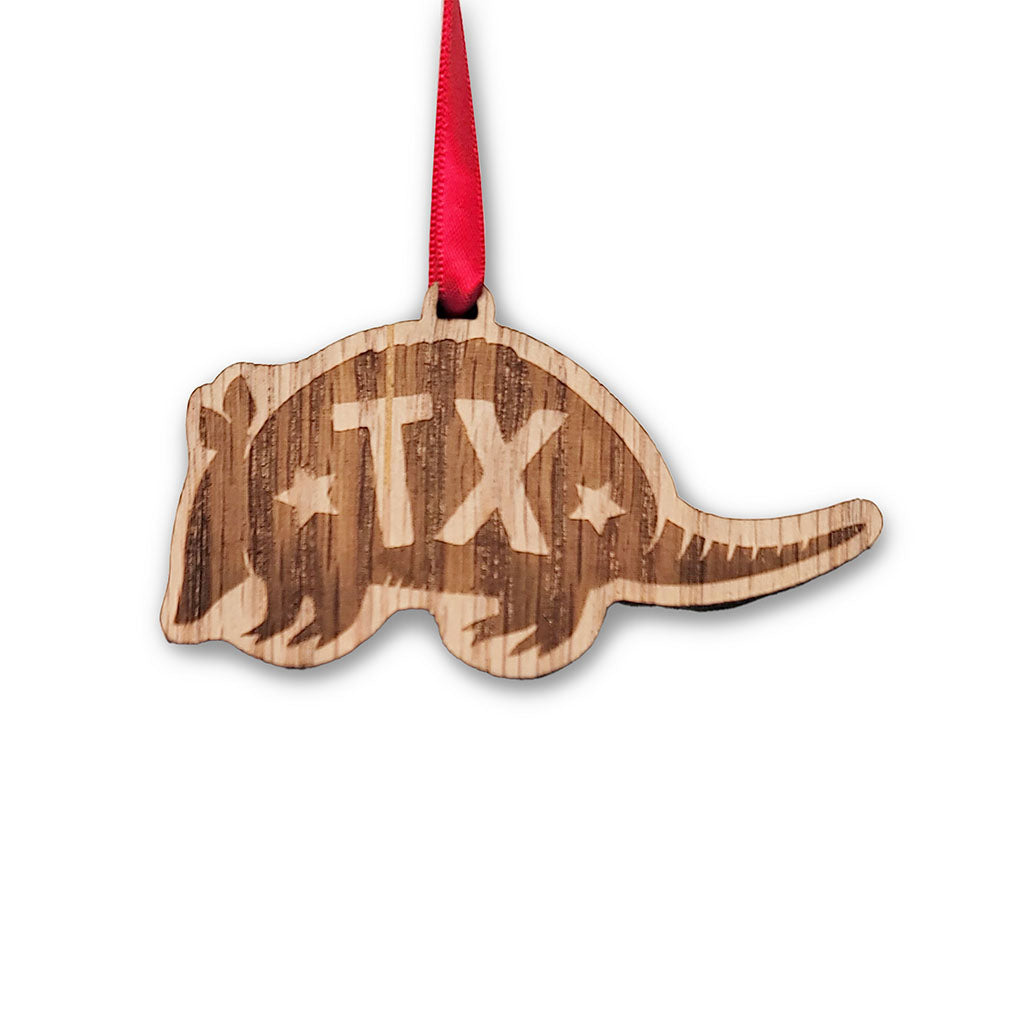 Wooden Armadillo Ornament