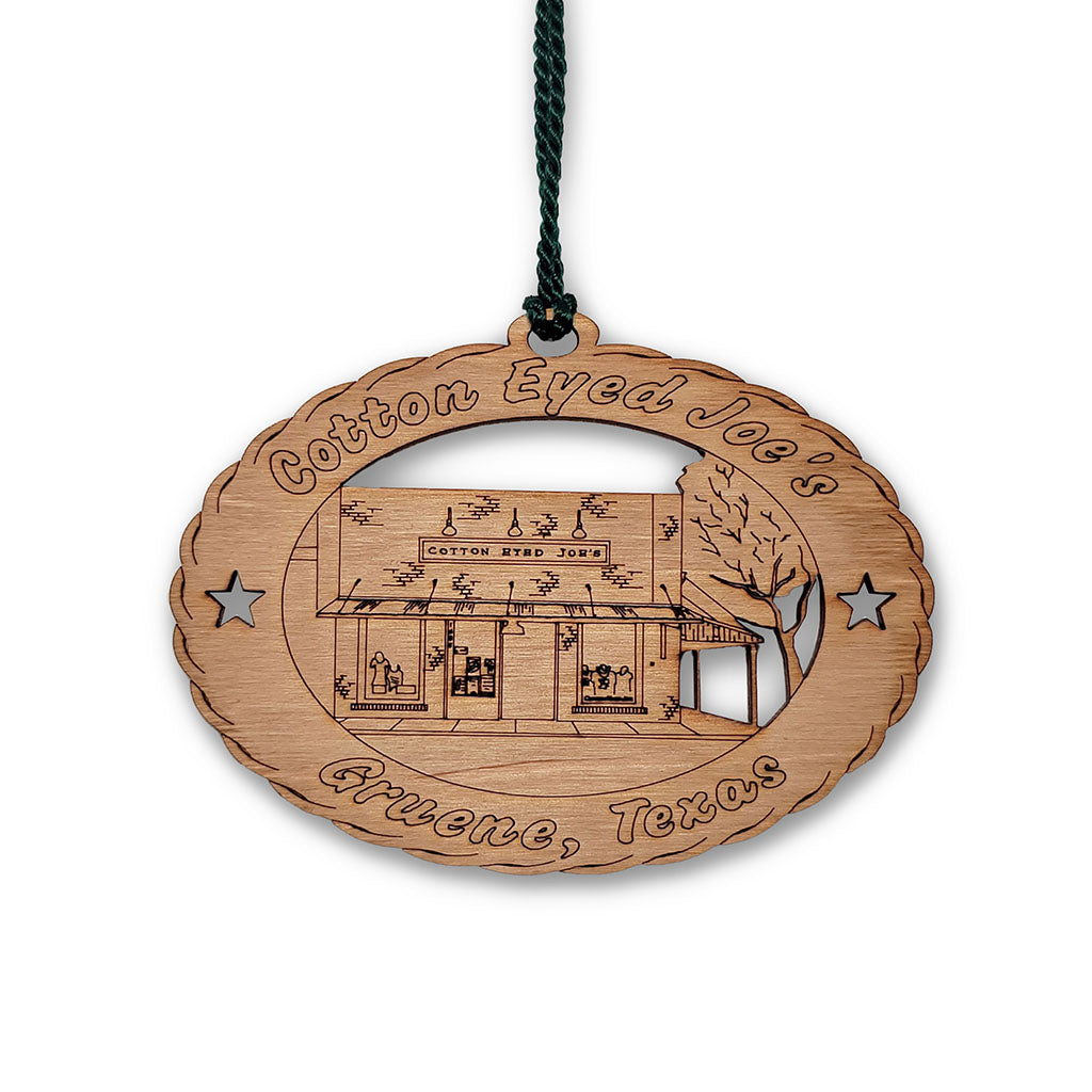 Cotton Eyed Joe's wooden holiday ornament