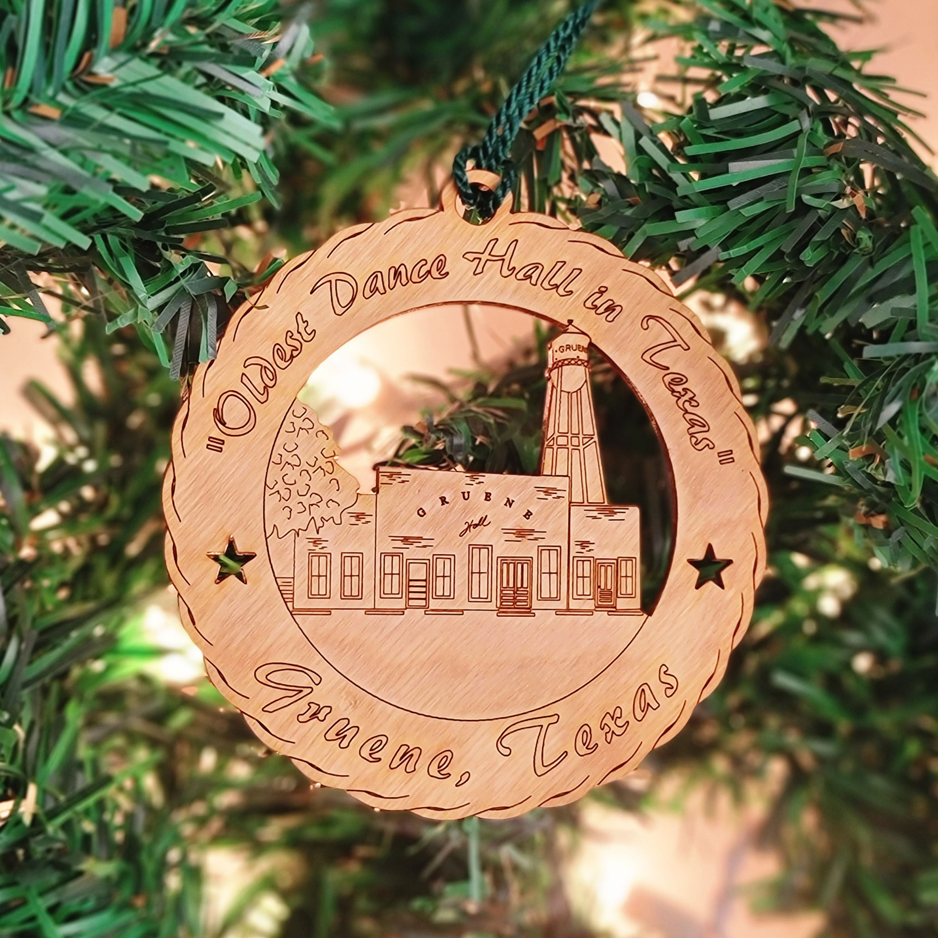 Wooden Gruene Hall Ornament