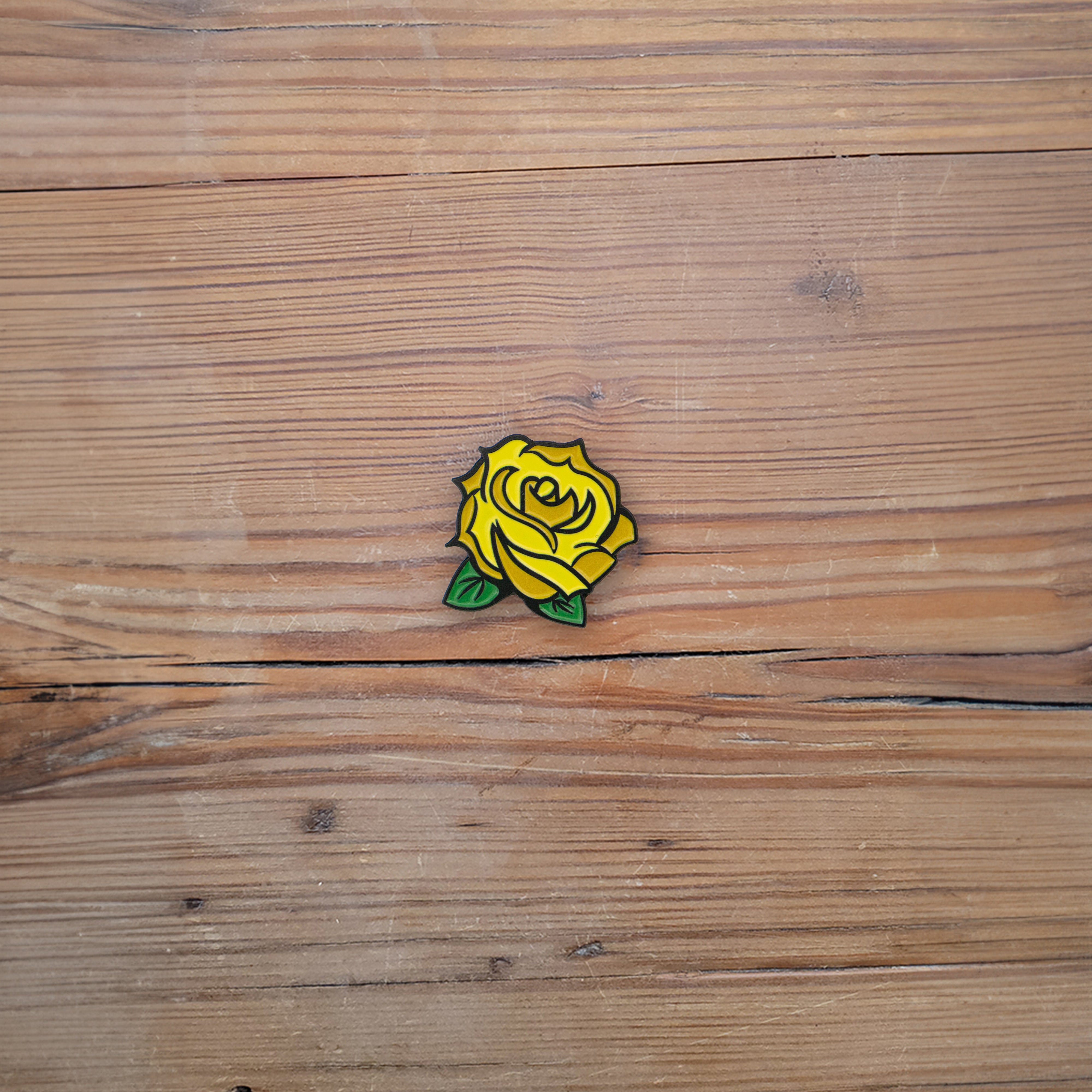 Yellow Rose Enamel Pin