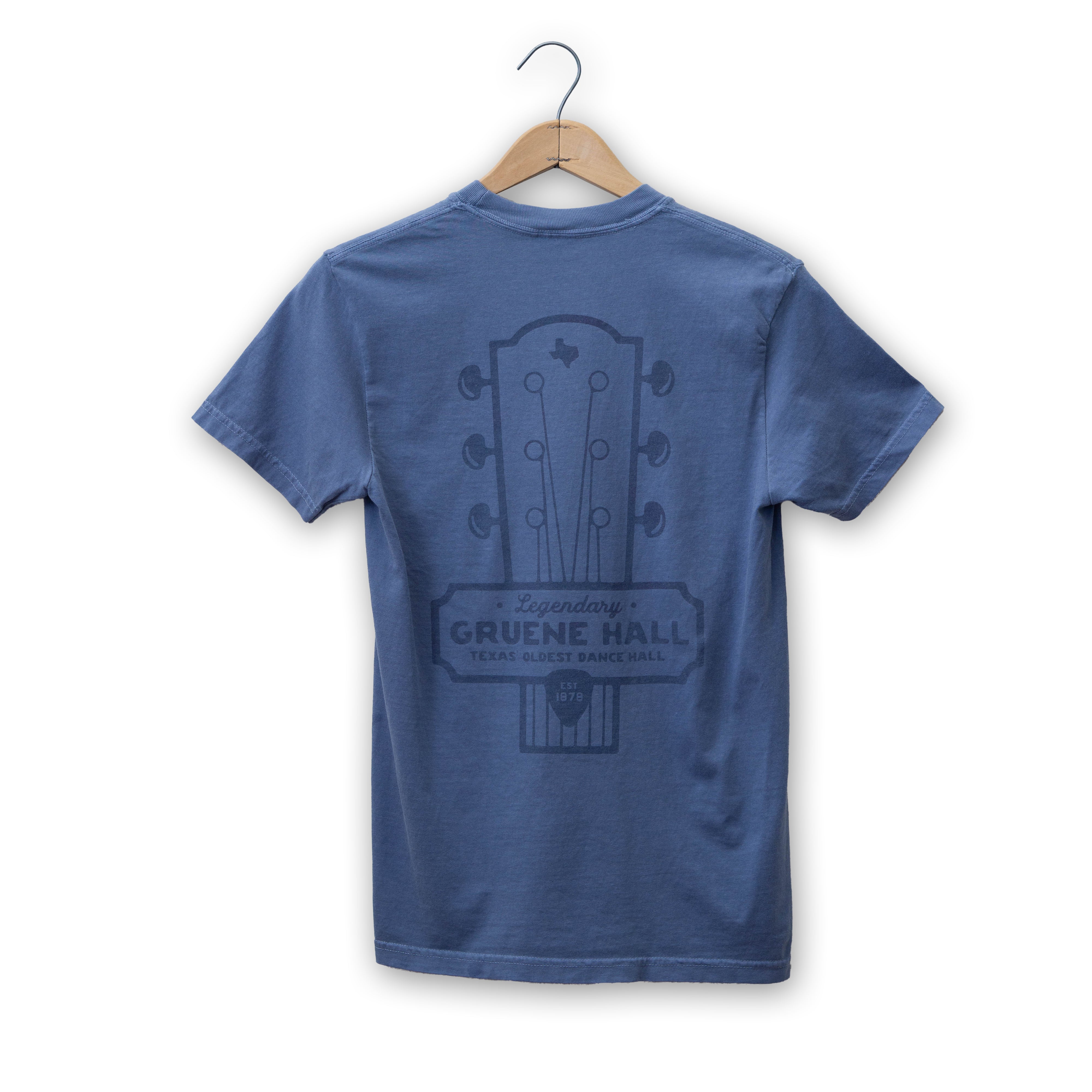 Gruene Hall Guitar Fret Comfort Colors Pocket Tee