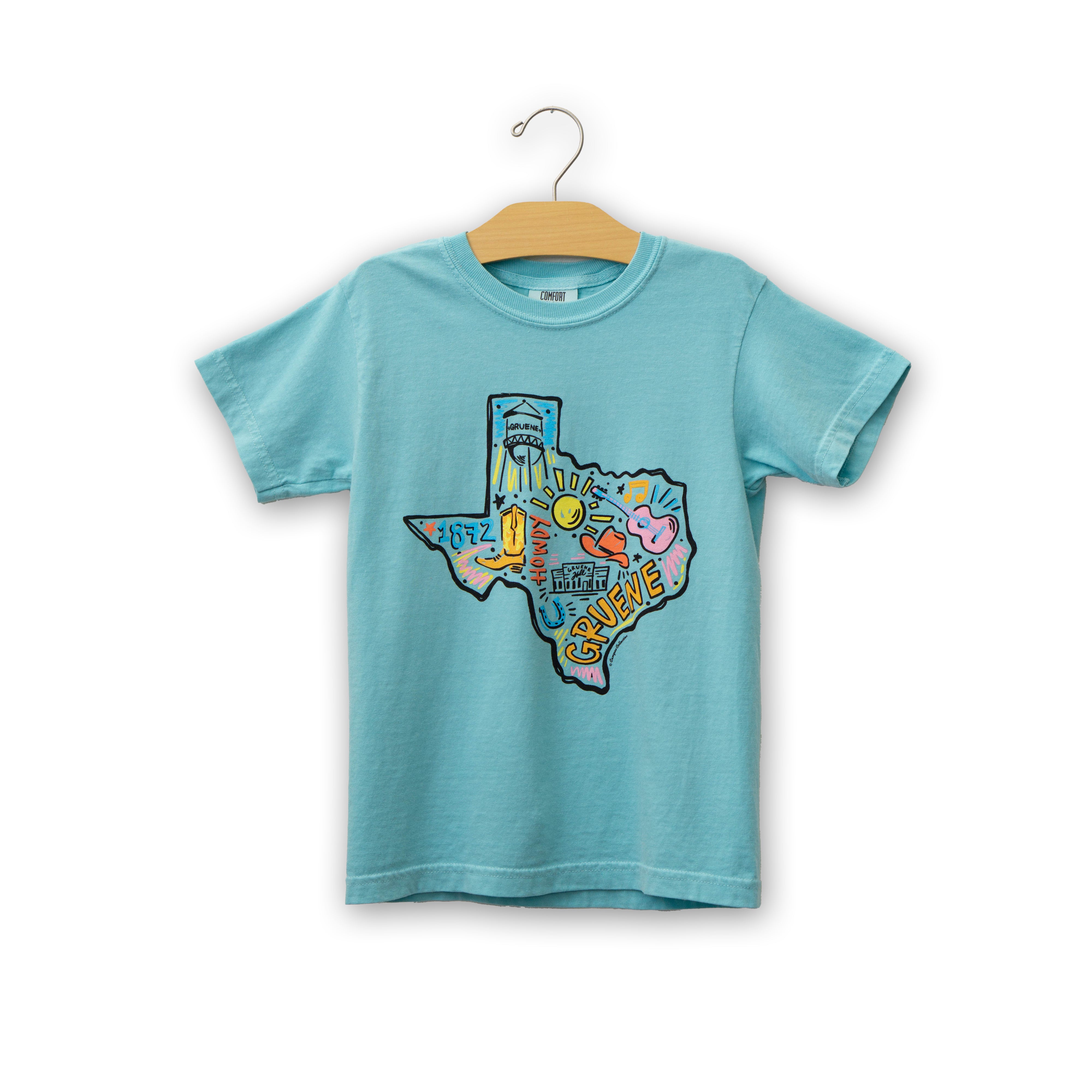 Youth Gruene Howdy Icons Comfort Colors Tee