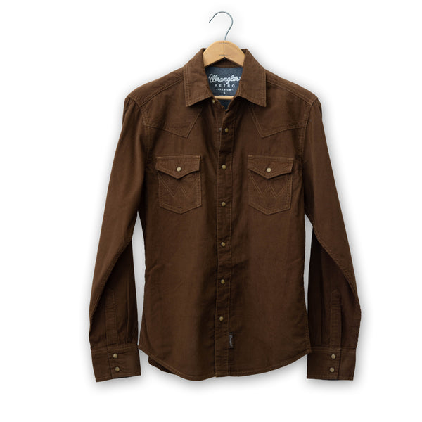 Retro Corduroy Long Sleeve Snap Shirt by Wrangler #112368537