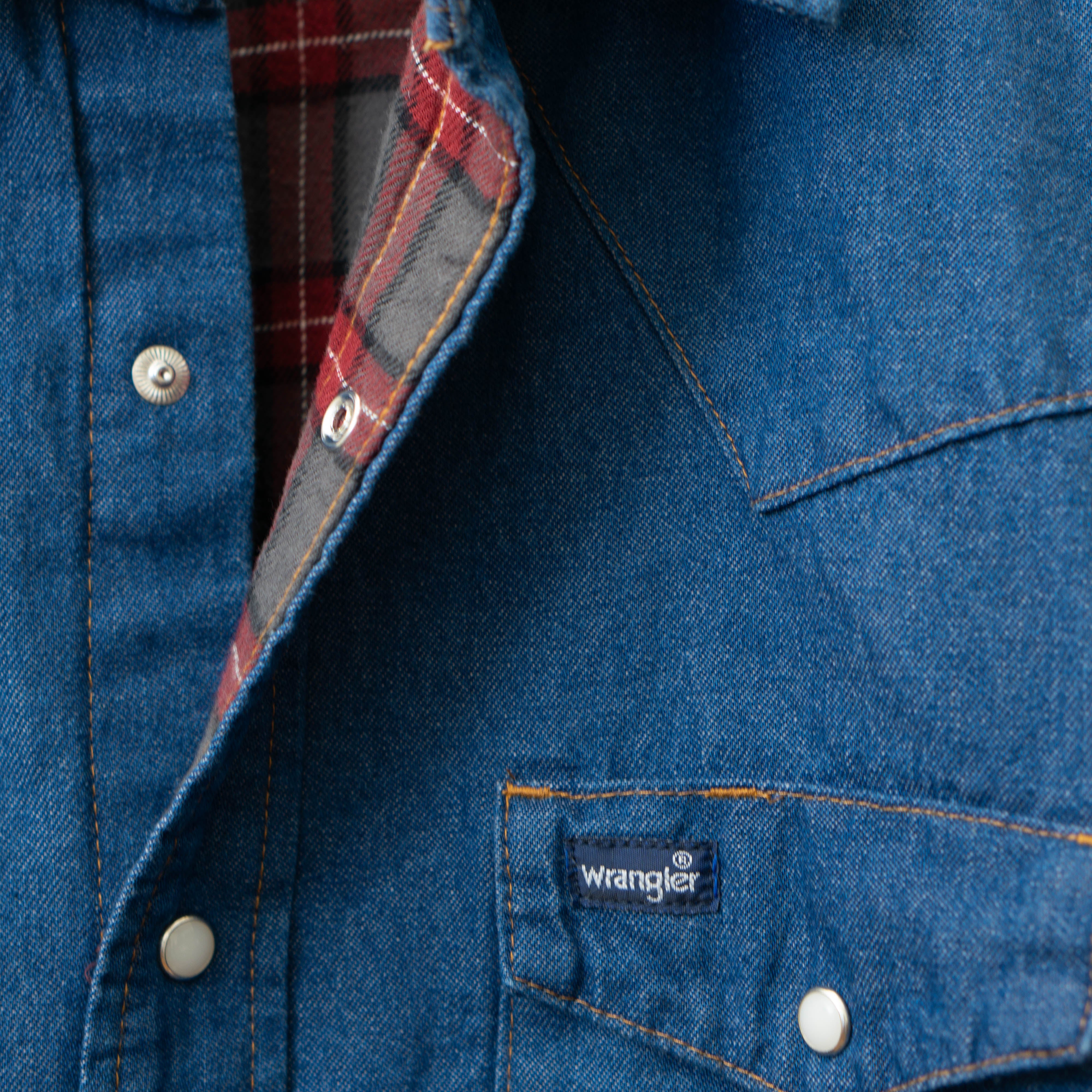 Flannel Lined Work Long Sleeve Snap Shirt by Wrangler #112367727